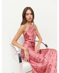 casette silk dress reformation