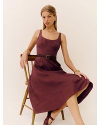 Reformation - Magnolia Linen Dress - Lyst