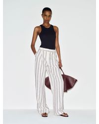 Reformation - Alex Linen Mid Rise Pant 0 - Lyst