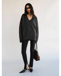 Reformation - Jadey Cashmere Oversized V-Neck Sweater - Lyst
