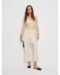 Reformation - Gale Satin Mid Rise Capri Pant - Lyst