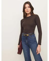 Reformation - Davy Long Sleeve Crewneck T-Shirt - Lyst