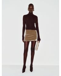 Reformation - Carla Low Waist Velvet Skirt 0 - Lyst