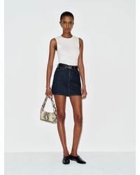 Reformation - Lydia High Rise Denim Mini Skirt - Lyst