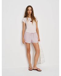 Reformation - Hannah Linen Low Rise Short - Lyst
