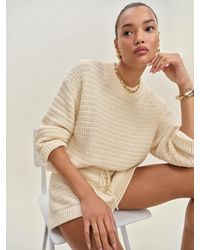 Reformation - Collie Oversized Cotton Crew Sweater - Lyst