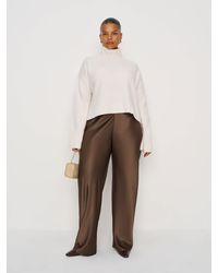 Reformation - Gale Satin Mid Rise Bias Pant Es - Lyst