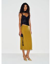 Reformation - Helen Velvet Skirt 0 - Lyst