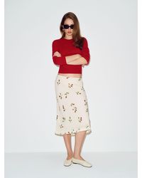 Reformation - Layla Knee Length Skirt 10 - Lyst
