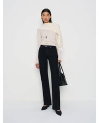 Reformation - Elton Mid Rise Super Stretch Straight Jeans Denim - Lyst