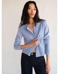 Reformation - Hannah Crew Cardigan Wool - Lyst