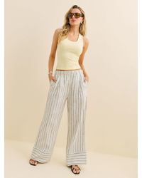 Reformation - Fernando Linen Wide Leg Pant - Lyst