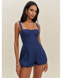 Reformation - Lydia Linen Romper - Lyst