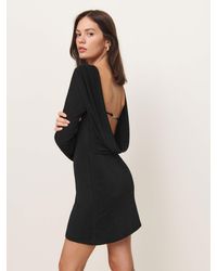Reformation Aurelio Knit Dress in Black | Lyst