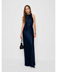 Reformation - Jeany Halterneck Silk Gown - Lyst