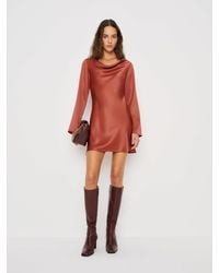 Reformation - Pike Satin Dress - Lyst