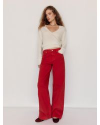 Reformation - Micah V-Neck Sweater Top - Lyst