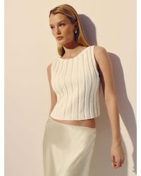 Reformation - Callie Cotton Ribbed Sweater Tank Top - Lyst