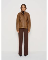 Reformation - Veda Harrison Leather Oversized Bomber - Lyst