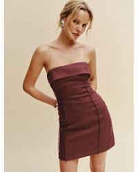 Reformation - Zara Linen Dress - Lyst
