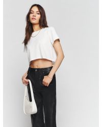 Reformation - Cropped Classic Crew Tee - Lyst