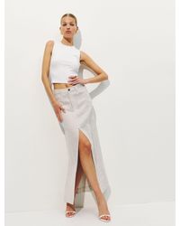 Reformation - Tazz Maxi Linen Skirt - Lyst