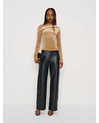 Reformation - Elio Knit Top Velvet - Lyst