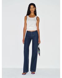 Reformation - Talissa Stretch Low Rise Trouser Wide Leg Jeans Denim - Lyst