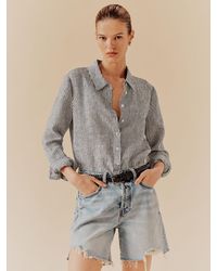 Reformation - Sky Relaxed Linen Top - Lyst
