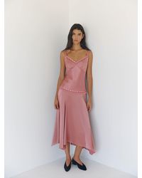 Reformation - Mccall Silk Skirt - Lyst