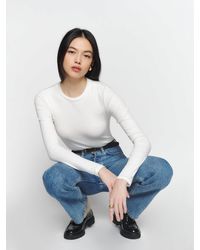 Reformation - Davy Long Sleeve Crewneck T-Shirt - Lyst