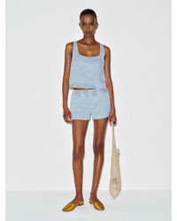 Reformation - Theo Low Rise 2.5 Pull On Denim Shorts - Lyst