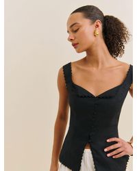 Reformation - Viola Linen Top - Lyst