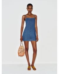 reformation davies bustier denim mini dress Reformation Davies Bustier Denim Mini Dress - Style Zine