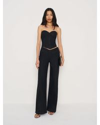 Reformation - Arana Stretch Low Rise Trouser Wide Leg Jeans Denim - Lyst