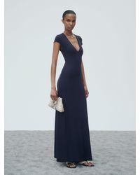 reformation malia knit dress in Black Maxi dress