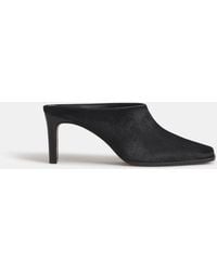 Reformation - Claudette Heeled Mule Haircalf 5 - Lyst