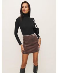 Reformation - Veranda Velvet Skirt - Lyst