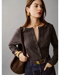 Reformation - Hannah Regenerative Wool Cardigan - Lyst