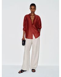 Reformation - Eli Oversized Shirt Sheer - Lyst