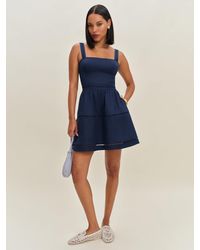 Reformation - Everett Mini Linen Dress - Lyst