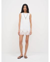 Reformation Celosia Linen Dress in Natural | Lyst