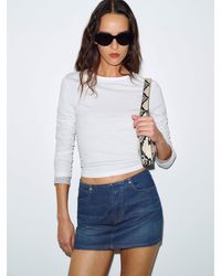 Reformation - Rylee Low Rise Denim Mini Skirt - Lyst