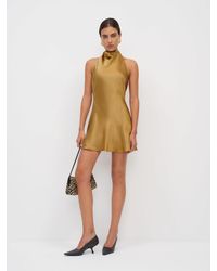 Reformation - Roy Silk Mini Dress - Lyst