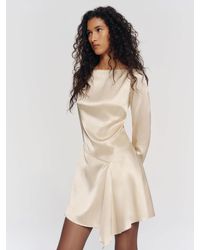reformation kaye dress ivory Silk in White Reformation silk