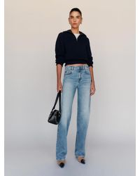 Reformation - Miles Stretch Mid Rise Straight Leg Jeans - Lyst