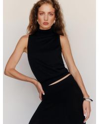 Reformation - Alicia Regenerative Merino Mock Neck Tank Top - Lyst
