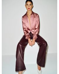 Reformation - Alfie Relaxed Silk Shirt - Lyst