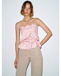 Reformation - Silvia Top Baby Jacquard Lace 0 - Lyst