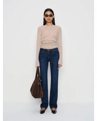 Reformation - Jade Low Rise Slim Leg Jeans Denim - Lyst